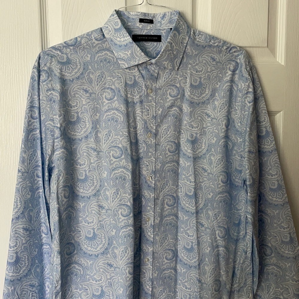 NEW Tommy Hilfiger Slim Fit Dress Shirt 16-16.5 34/35